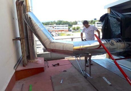 Ahrens Montage der Zuleitung