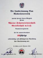 Auszeichnung Landesinnung Bau Niederösterreich