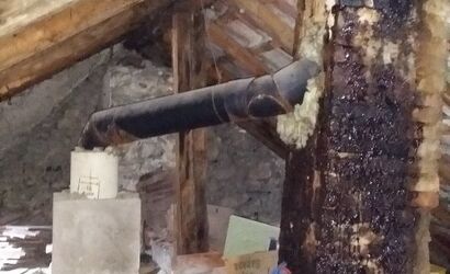 Brandgefahr durch Verpechung!